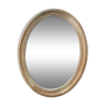 Miroir en bois de forme ovale