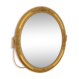 Mirror stucco, oval, gilded 48x59cm