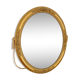 Miroir stuc ovale doré 48x59cm