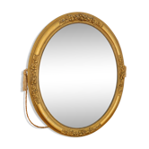 Mirror stucco, oval, gilded 48x59cm
