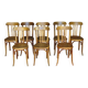 Set of 8 Fischel bentwood Bistrot chairs circa 1930