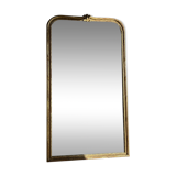 Large gilded mirror 19th century rounded corners mercury glass Louis XVI style