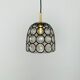 Iron ring design glass pendant lamp by Glashütte Limburg