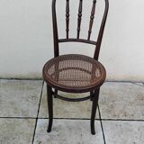 Old caned bistro chair fischel