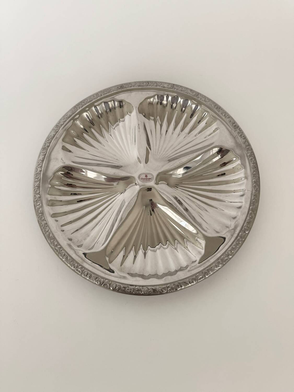 Cromargan stainless steel platter WMF vintage: mid-century modern style S