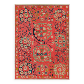 Hand knotted rug, vintage Turkish rug 138x189 cm