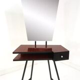 Coiffeuse années 50 en métal laqué noir et formica