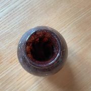 Petit vase marron en verre soufflé vintage