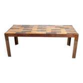 Ceramic enamelled coffee table and steel by Jean Garbero, Vallauris 1950.