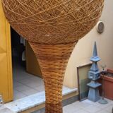 Large rattan and rope lamp