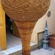 Large lamp made of rattan and rope