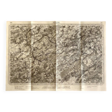 Map of the surroundings of Marche-en-Famenne Belgium vintage 1914