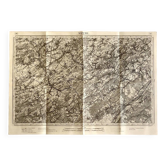 Carte environs de Marche-en-Famenne Belgique vintage 1914