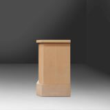 Ivory Lacquer Sideboard in burl wood by Jean Claude Dresse, 1940s