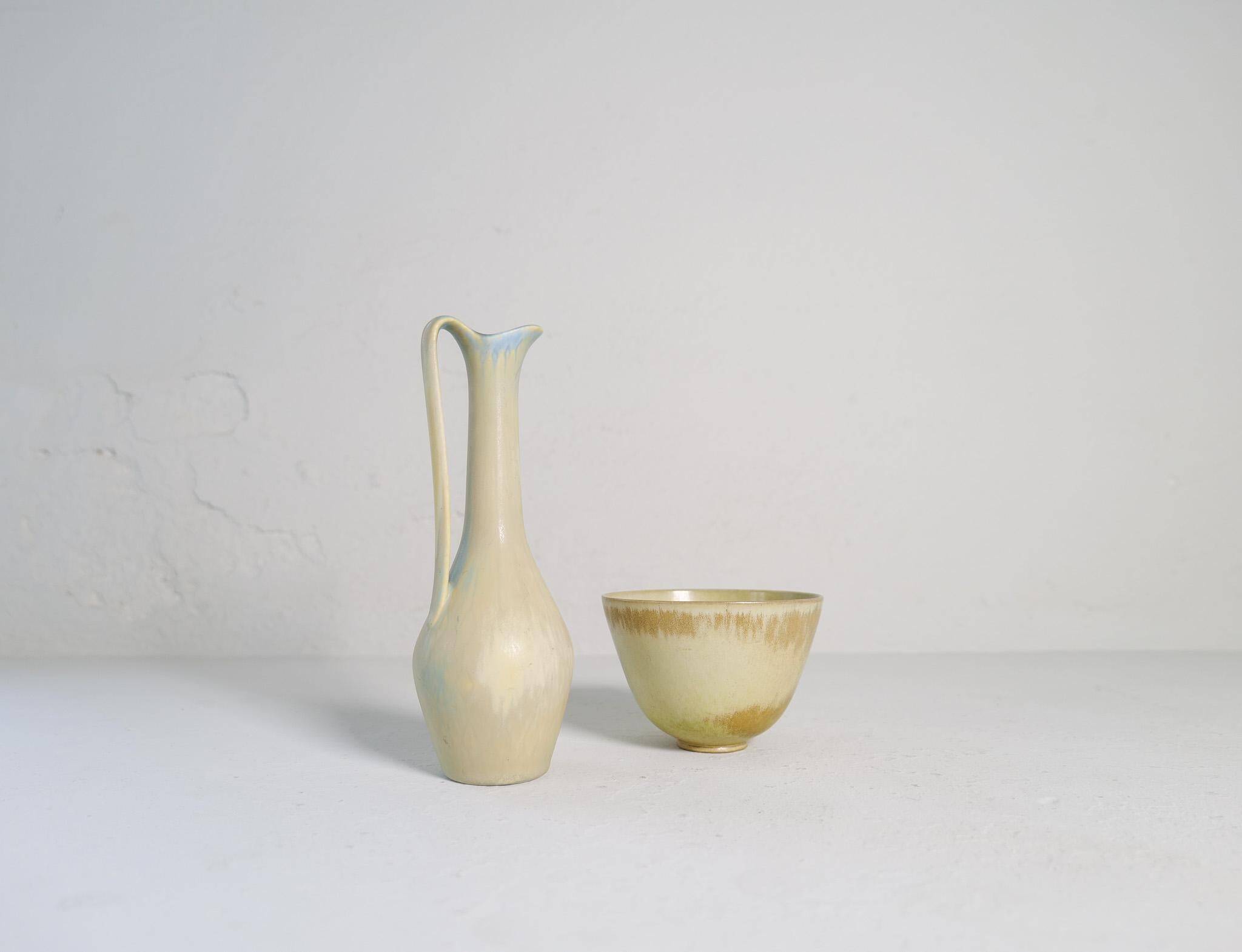 Collection of 2 ceramic vessels by Gunnar Nylund Rörstrand Sweden, 1950s