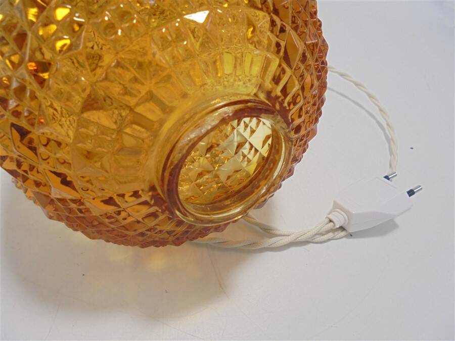 Amber glass lamp