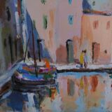 Oil on canvas Martigues 30X30
