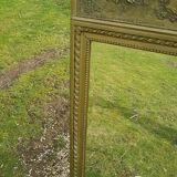 Large early 20th century mirror bevelled 66x128cm