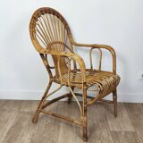 Rattan armchair 60'