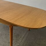 Grande table de salle à manger extensible de style moderne du milieu du siècle, années 1960, par Schreiber