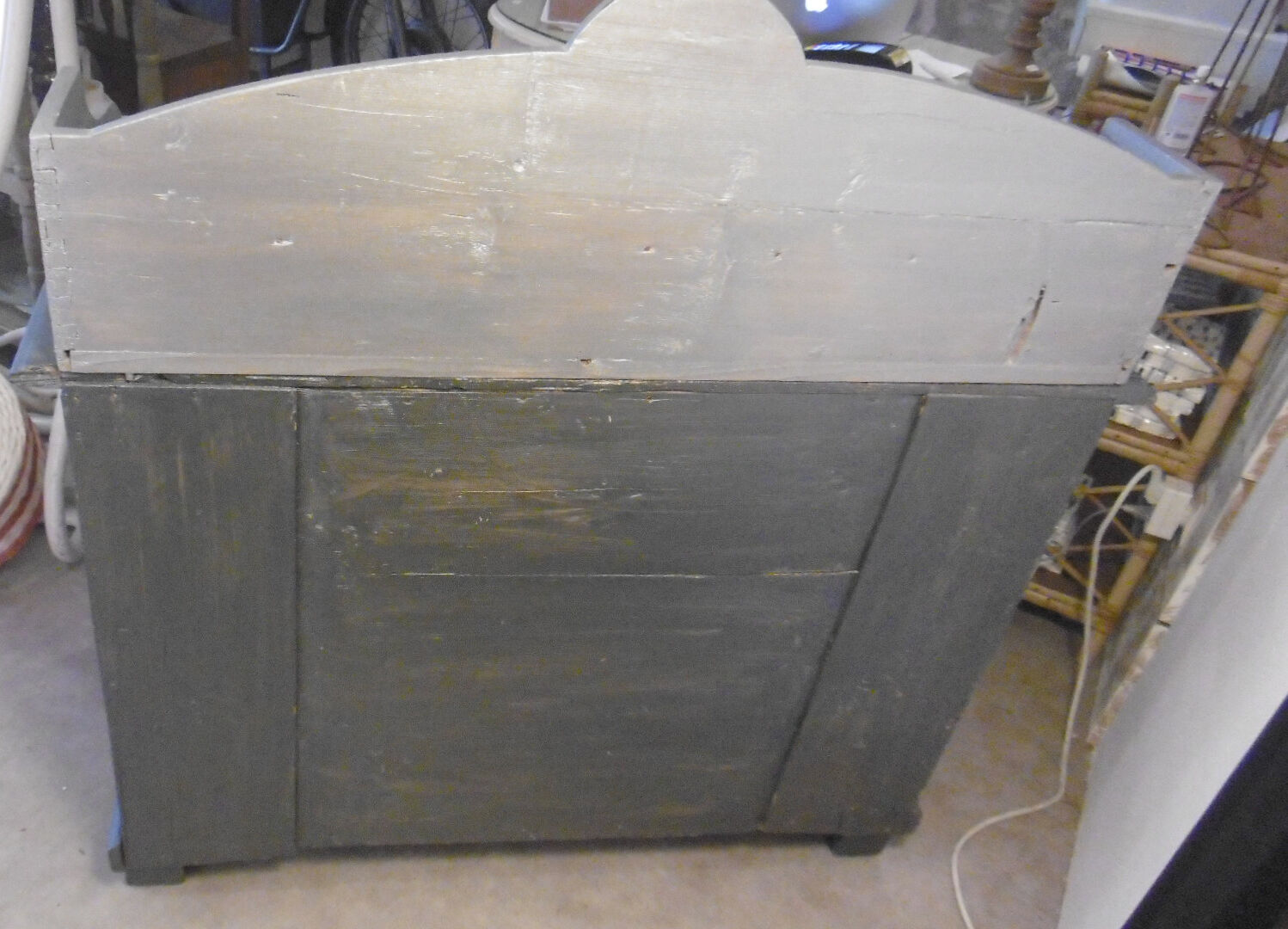 Buffet low 19th - silver grey patina and slate