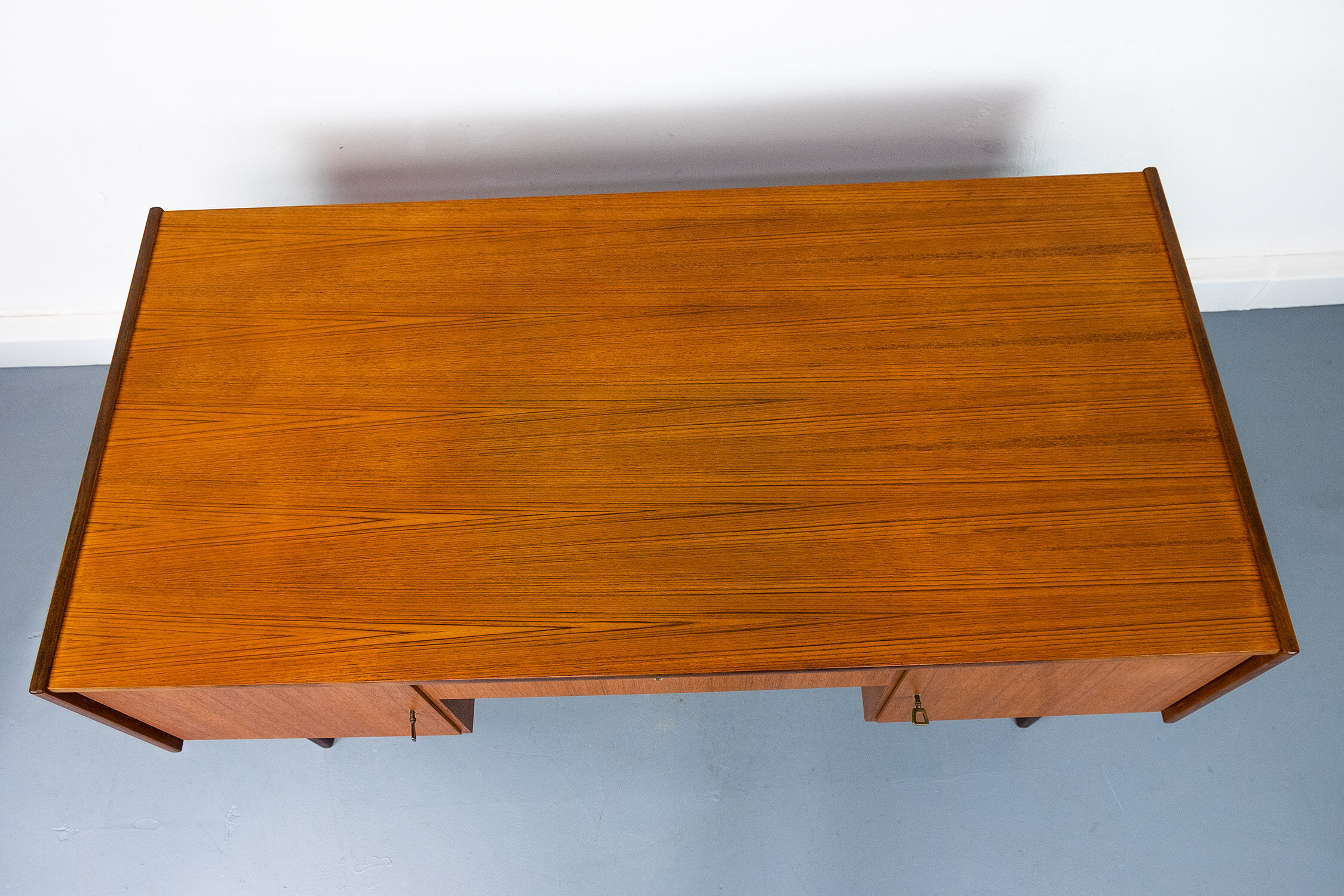 Freestanding vintage teak desk 1960s