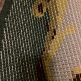 Round vintage wool rug 145cm