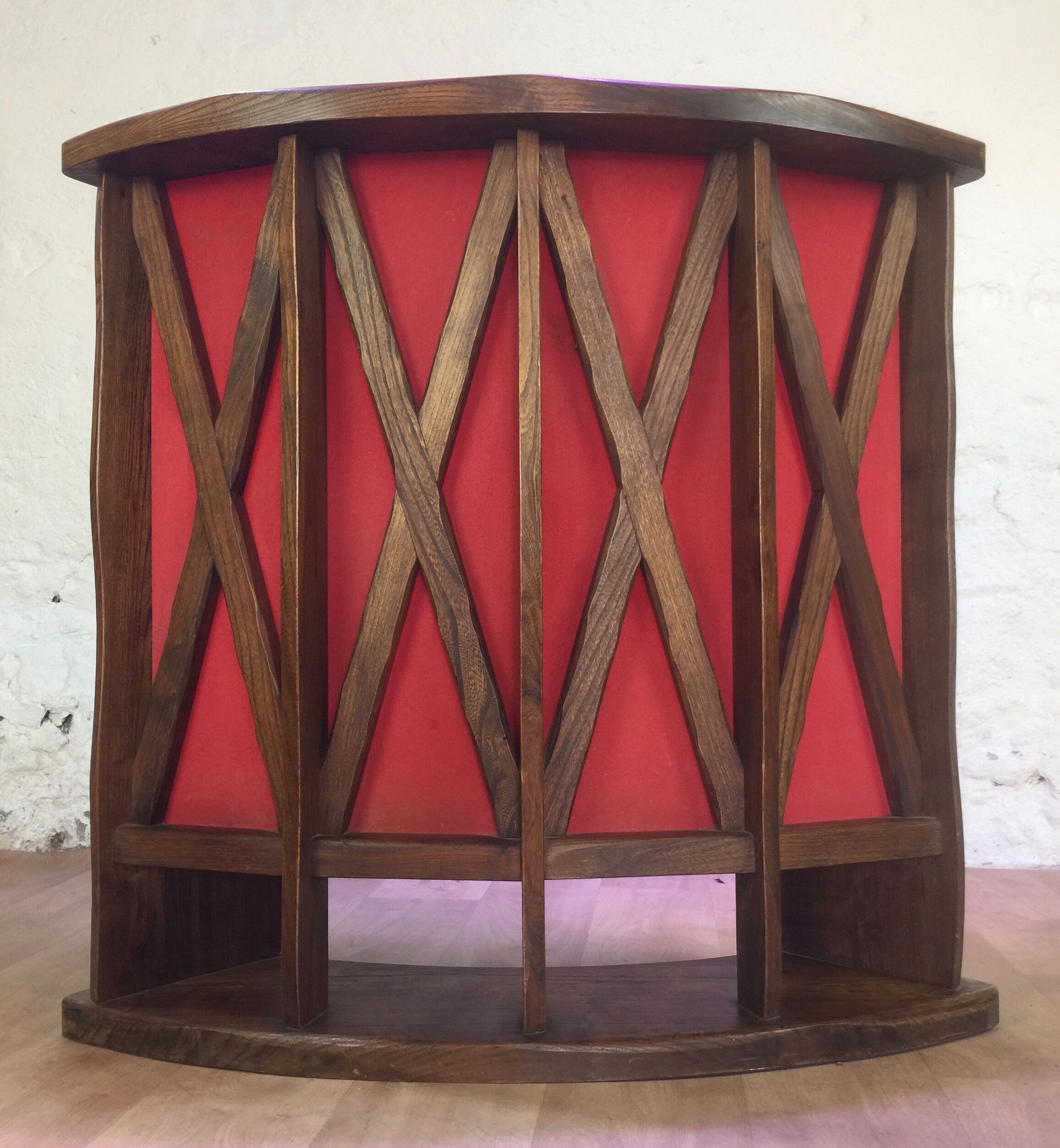 1960s solid elm bar