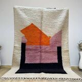 Handmade Beni Mrirt rug with colorful patterns, size 250 x 250 cm