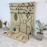 Handmade Moroccan Berber carpet 246 x 160 CM