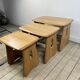 Vintage Ercol nesting tables in solid elm from the 1980s.