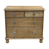 English chest of drawers in nineteenth century fir with its glass buttons