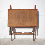 Folding bamboo table side table colonial style table, veranda, patio, interior decor