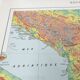 Old map Balkan regions Greece Crete 43x43cm from 1950