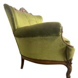 Vintage green baroque sofa / three-seater / sofa