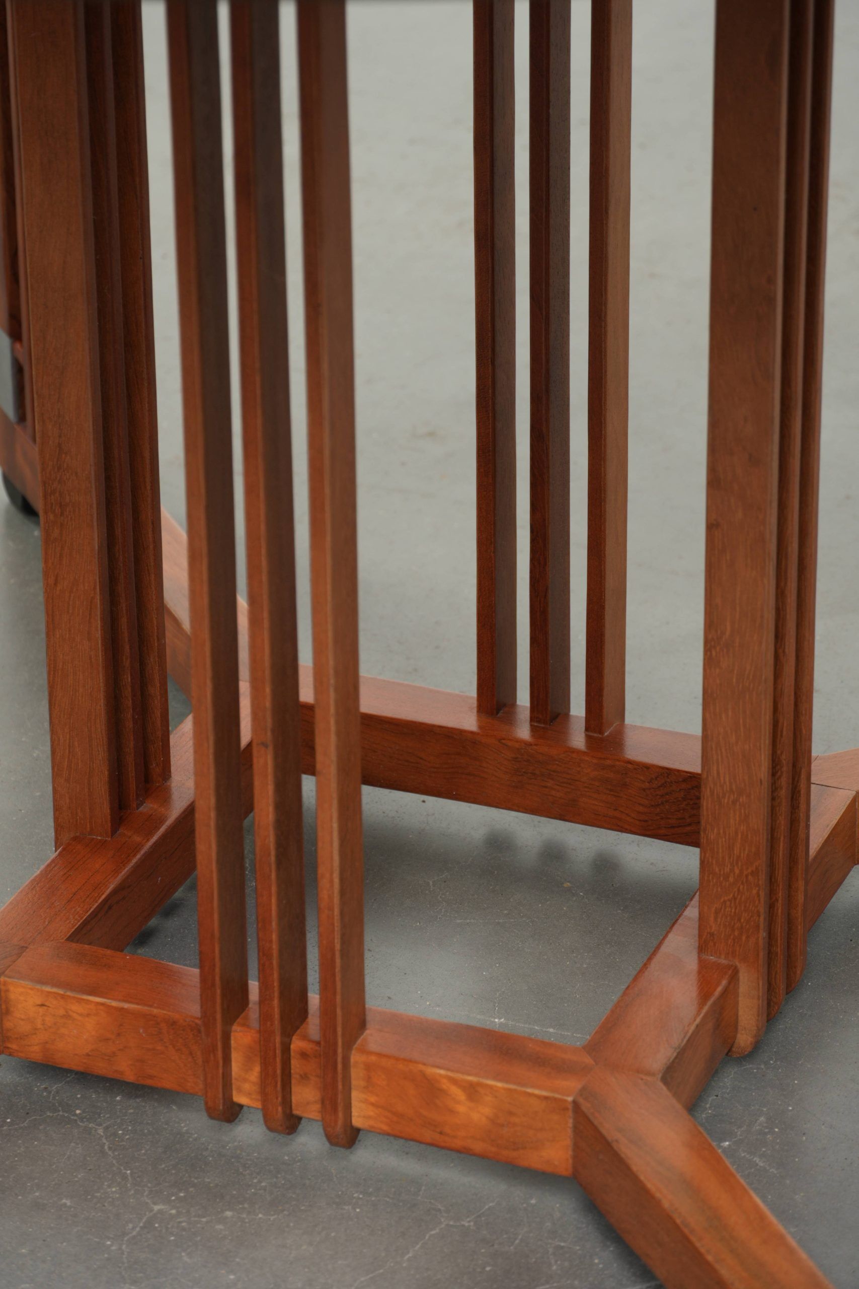 Round vintage Art Deco design dining table  for 4 people