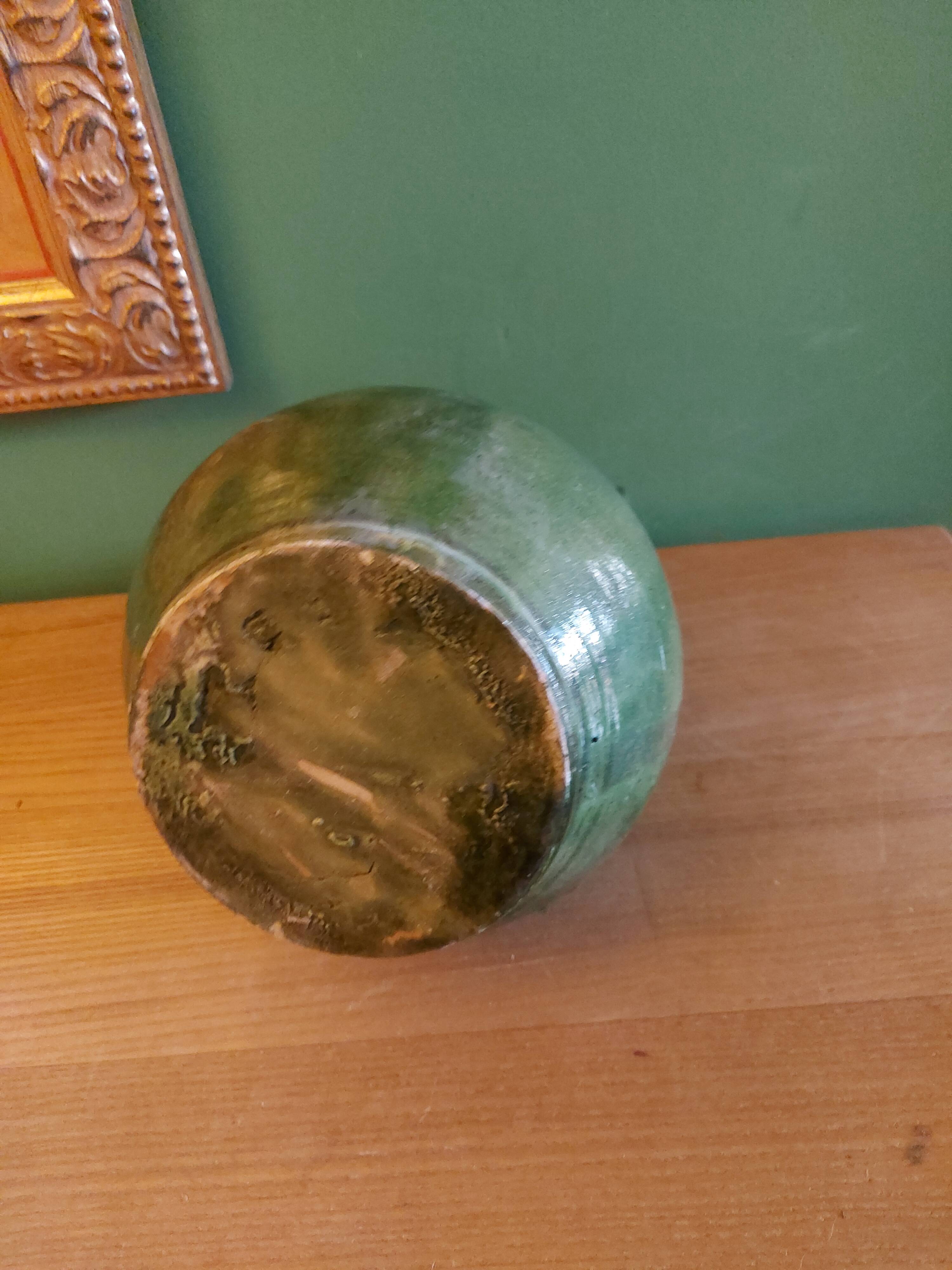 Jug, glazed earthenware gargoulette, Provence