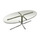 Vintage seventies coffee table in glass and stainless steel