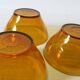 3 yellow amber glass bowls from Duralex in very good condition