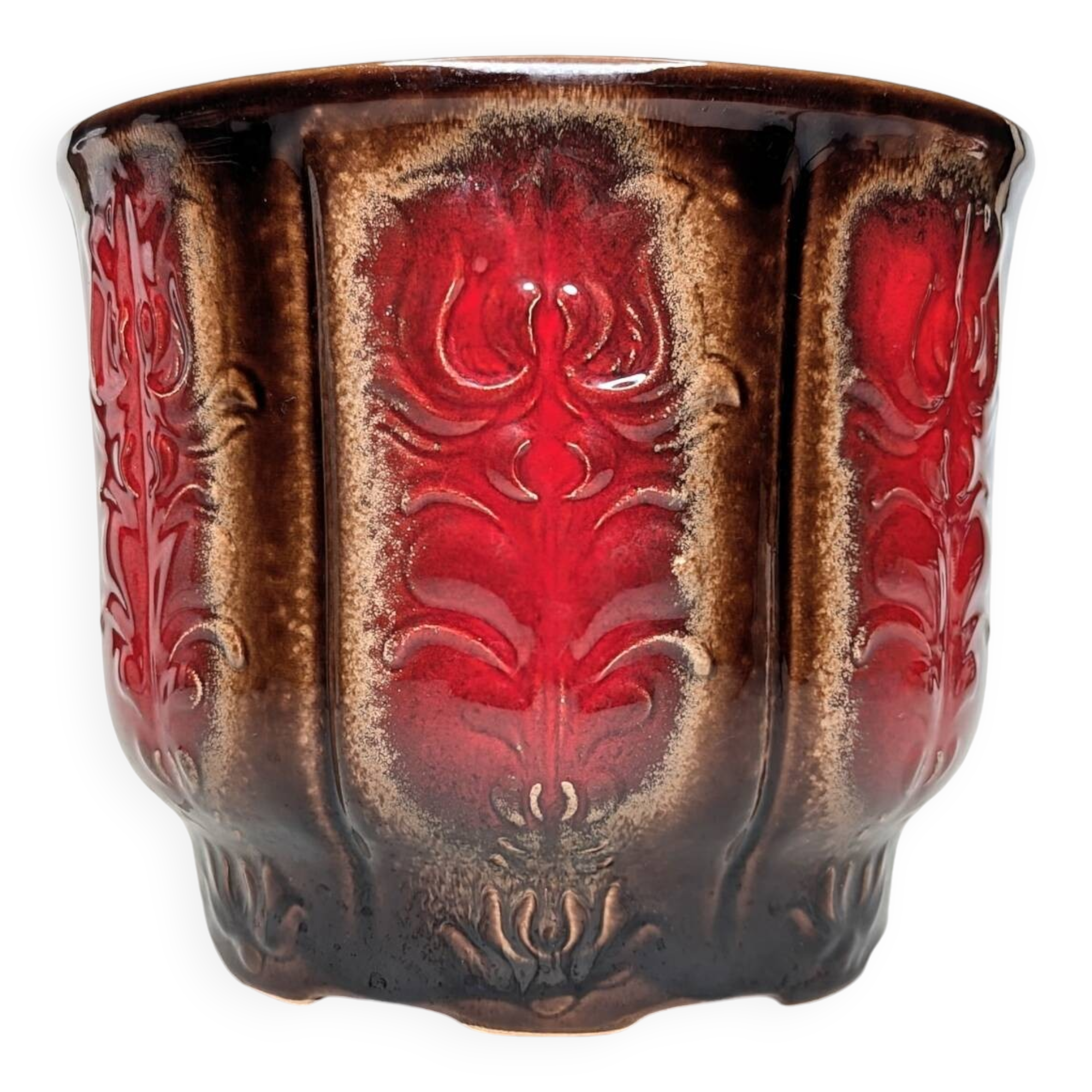 Large vintage fat lava west germany plant pot