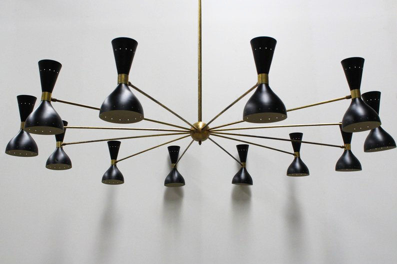 Very large chandelier Italian 24 lights Italian style years 50