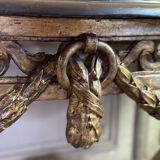 Transitional console in carved and gilded wood, France, 18th century