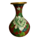 CLOISONNE VASE WITH LOTUS FLOWERS DECOR IN BURGUNDY TONES