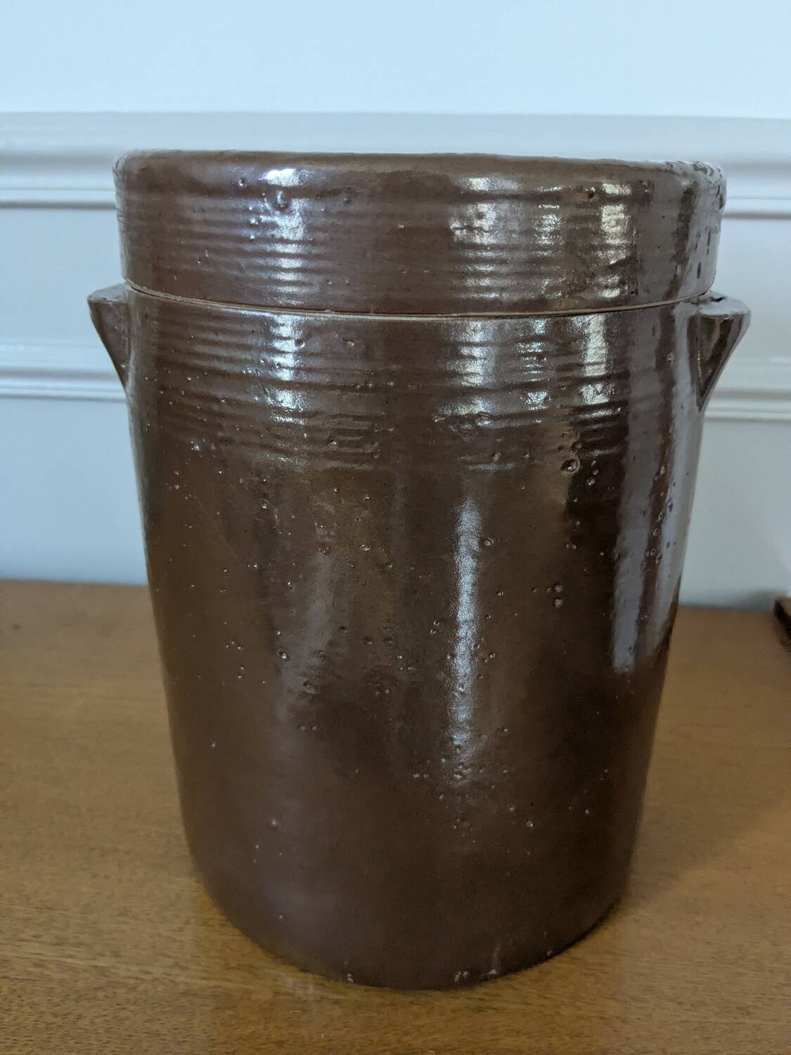 Large ancient stoneware pot