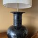 Pair of vintage modernist black lamps from the 1970s.