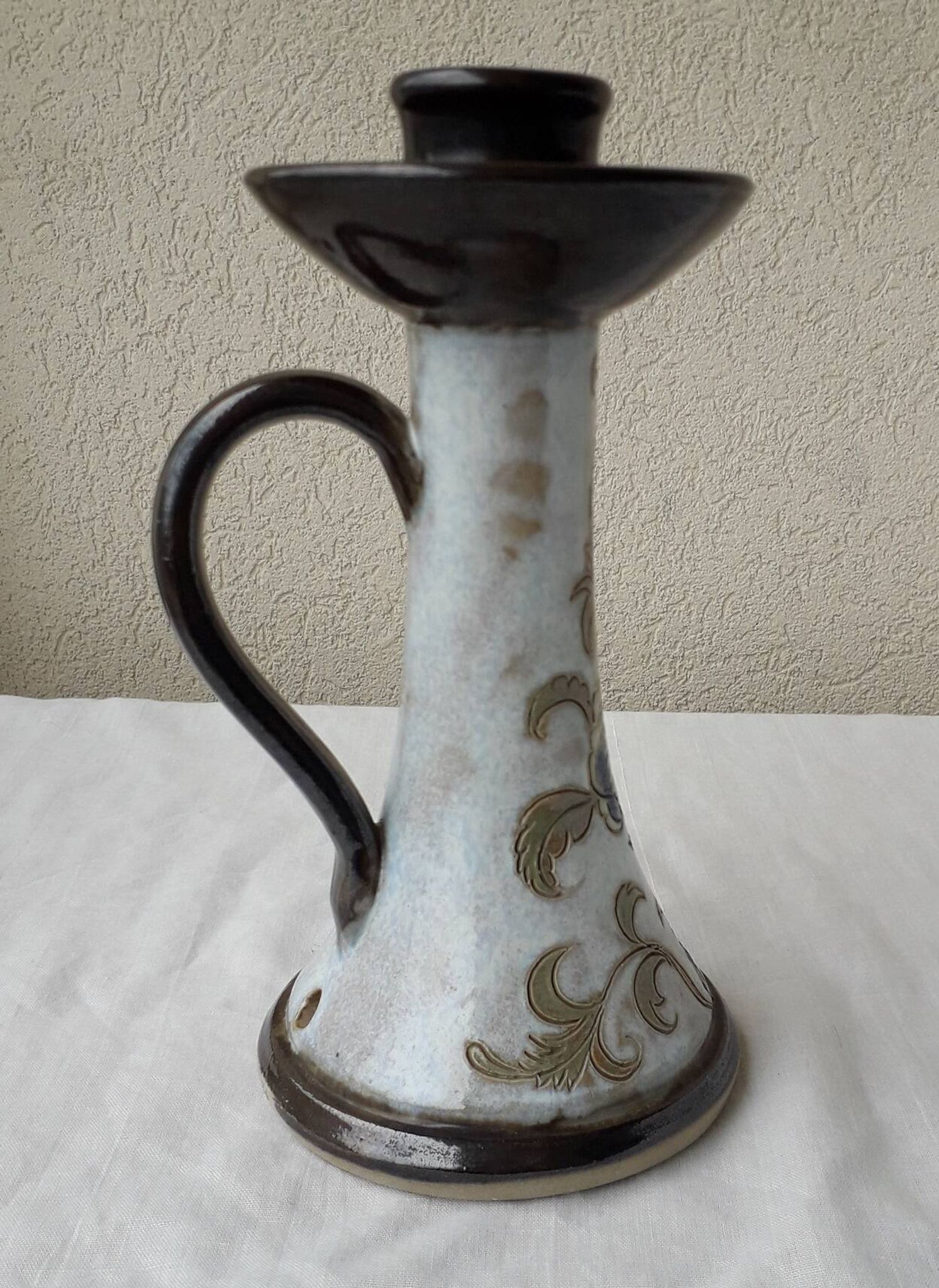 Belgian stoneware candlestick