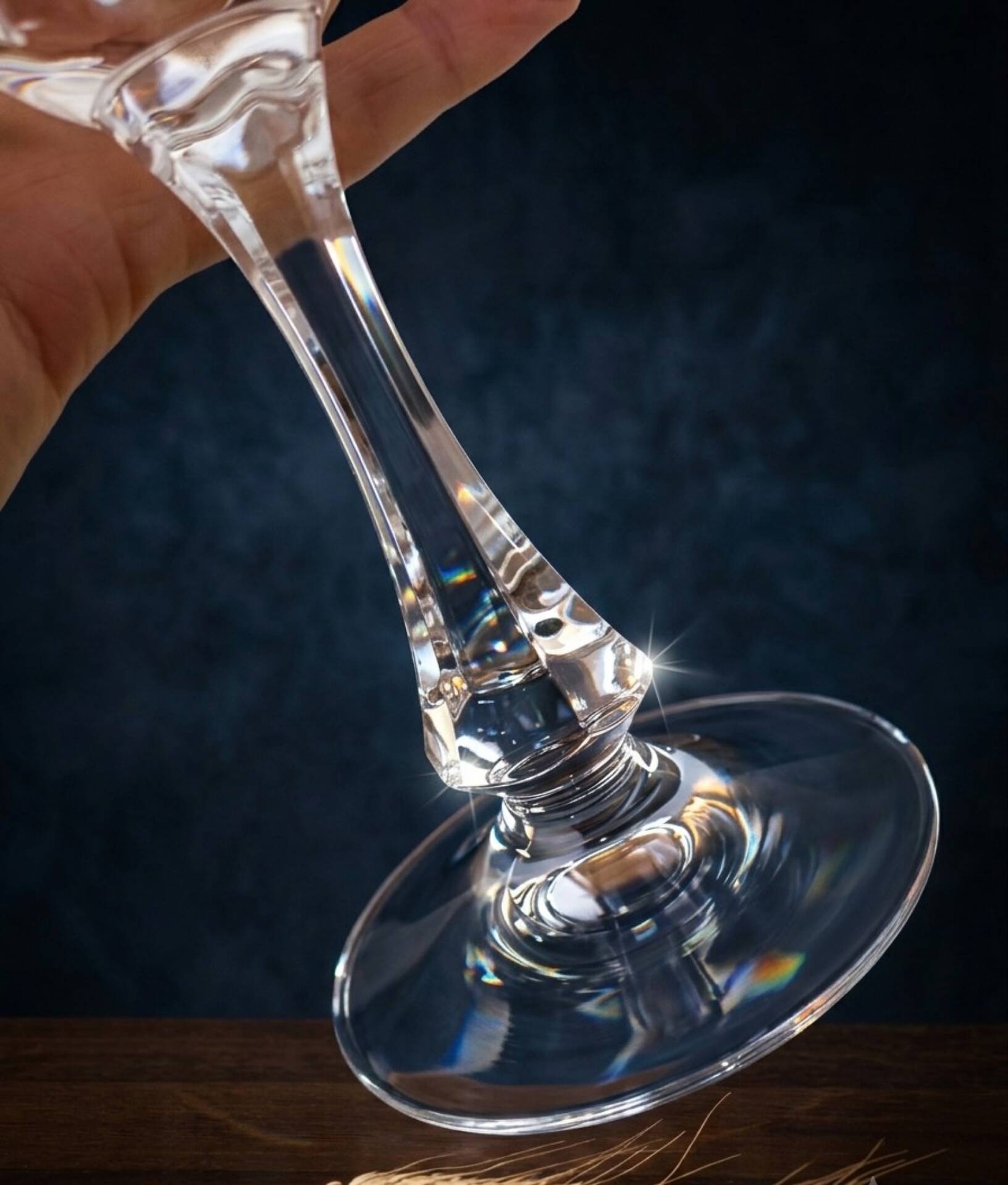 3 crystal stem glasses | Lorraine craftsmanship