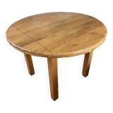 Round solid wood table