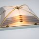 Vintage Art Deco Style White And Gold 1980s Ceiling Or Wall Lamp