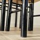 Set of 3 vintage nesting tables in smoked glass and black metal – 1970s